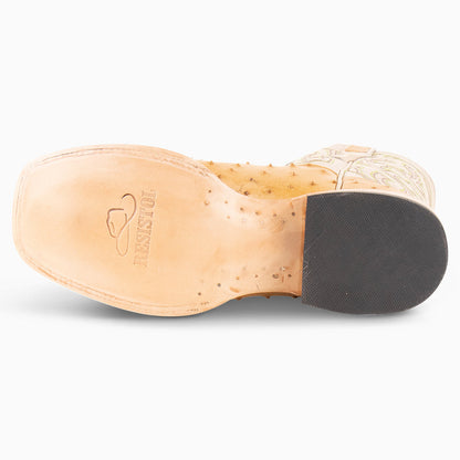 Saddle Tan Full Quill Ostrich - Square - Resistol New