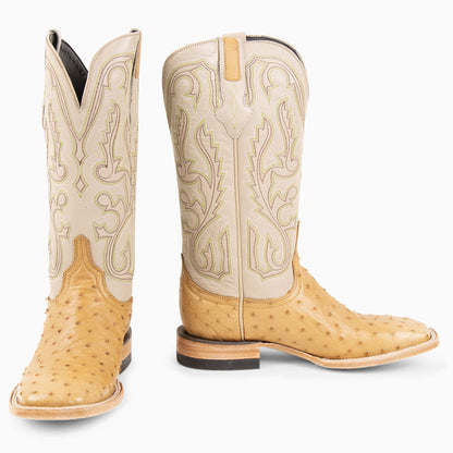 Saddle Tan Full Quill Ostrich - Square - Resistol New