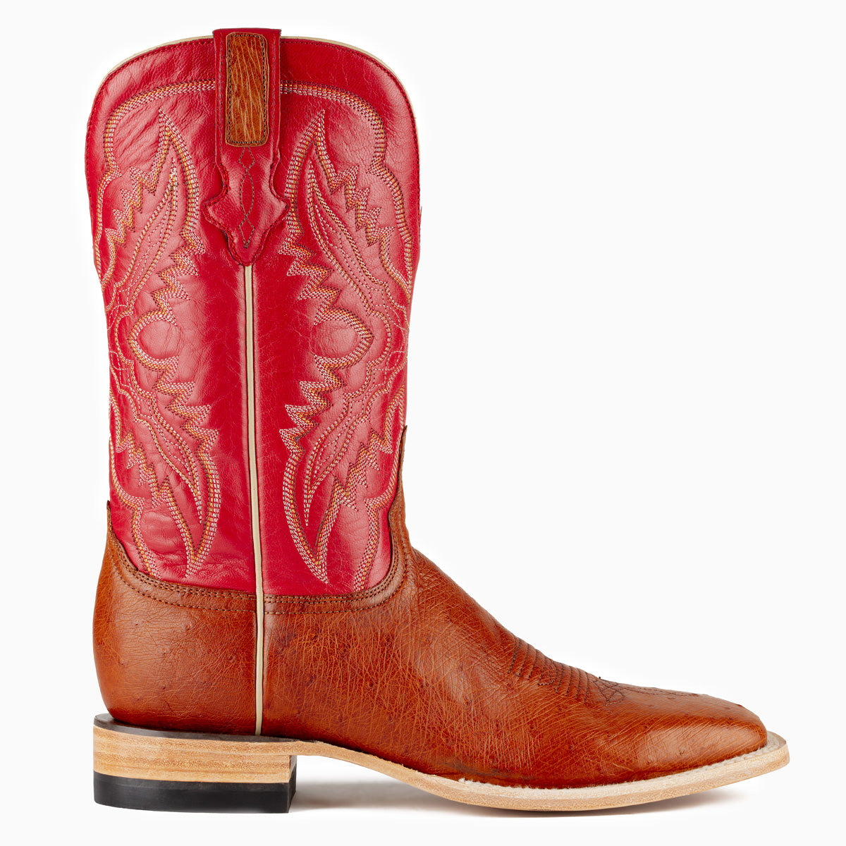 Cognac Smooth Ostrich - Square - Resistol New