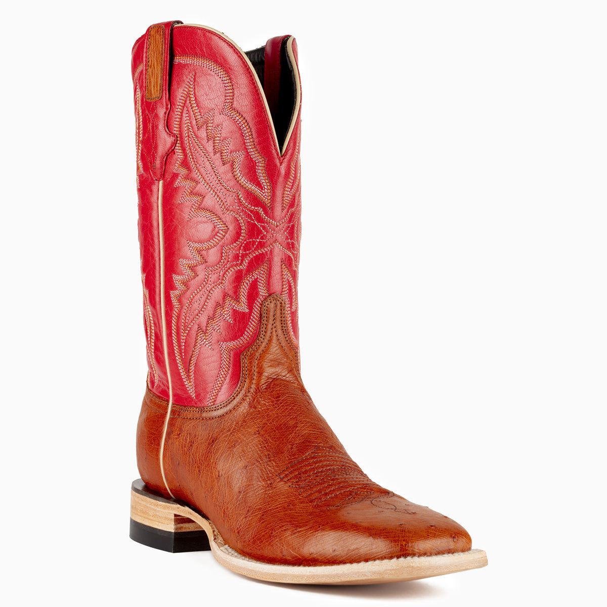 Cognac Smooth Ostrich - Square - Resistol New