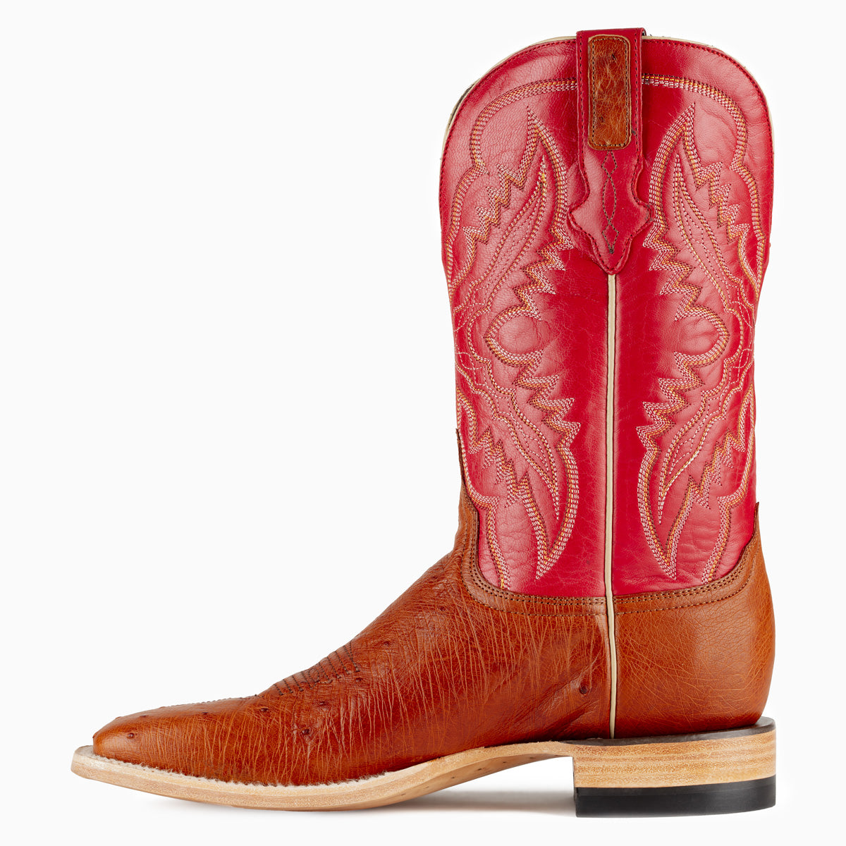Cognac Smooth Ostrich - Square - Resistol New