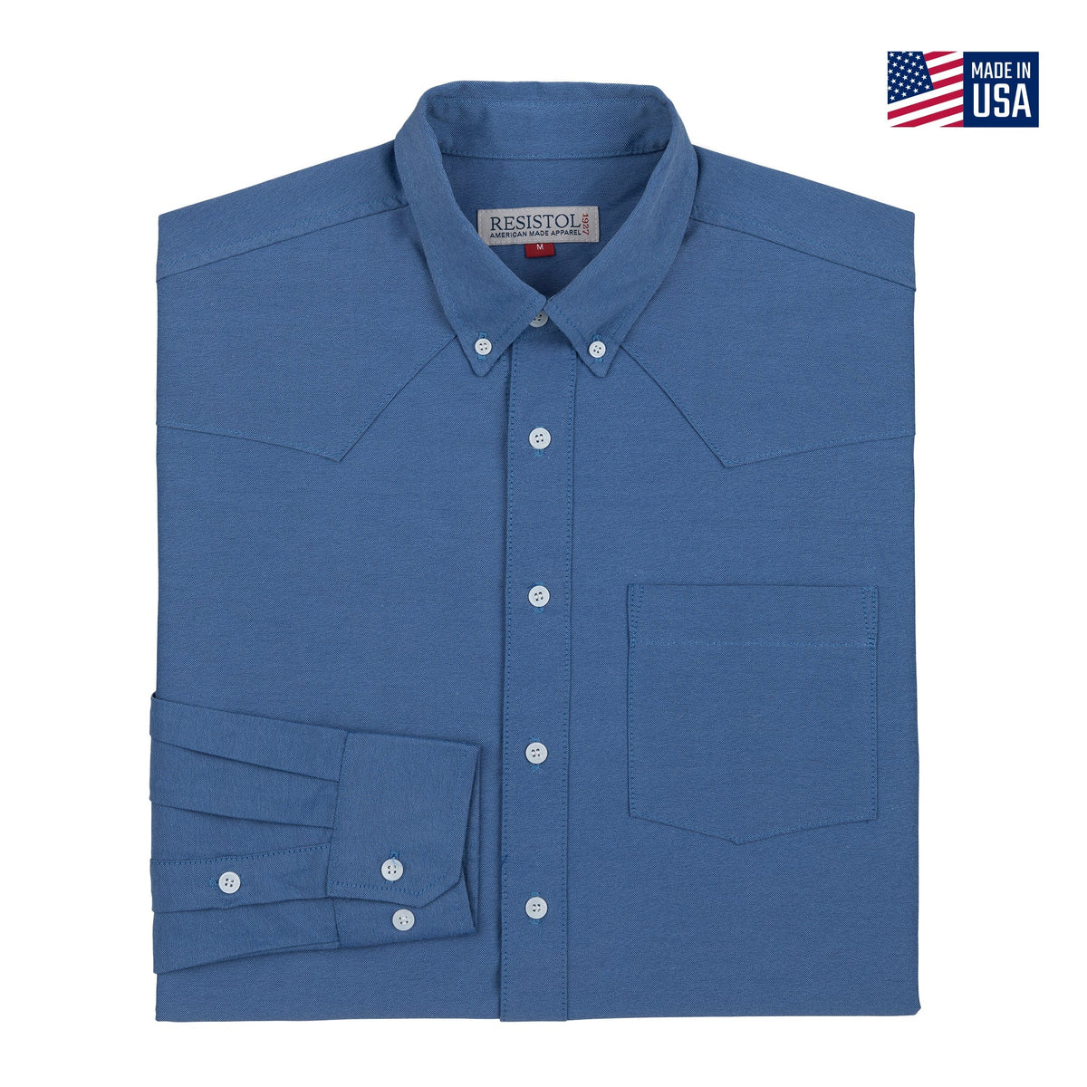 Resistol Oxford Dress French Blue Single Pocket - Resistol Latest