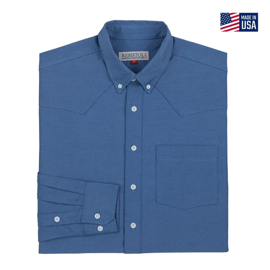 Resistol Oxford Dress French Blue Single Pocket - Resistol Latest