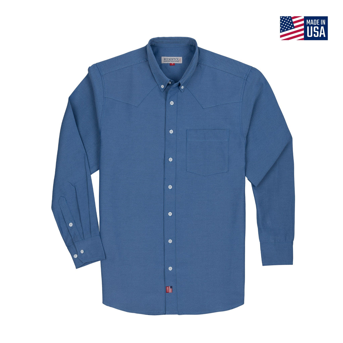 Resistol Oxford Dress French Blue Single Pocket - Resistol Latest