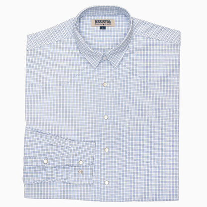 Resistol Performance Shirt - Blue and White Grid - Resistol Special Offer