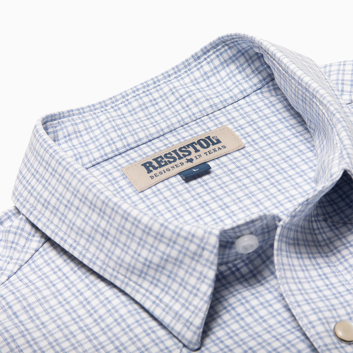 Resistol Performance Shirt - Blue and White Grid - Resistol Special Offer