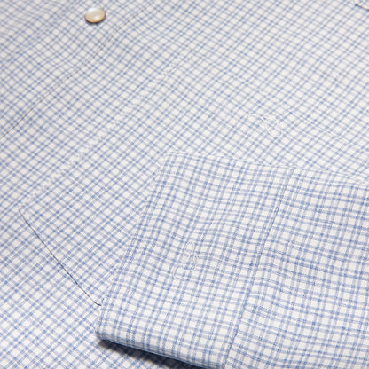 Resistol Performance Shirt - Blue and White Grid - Resistol Special Offer