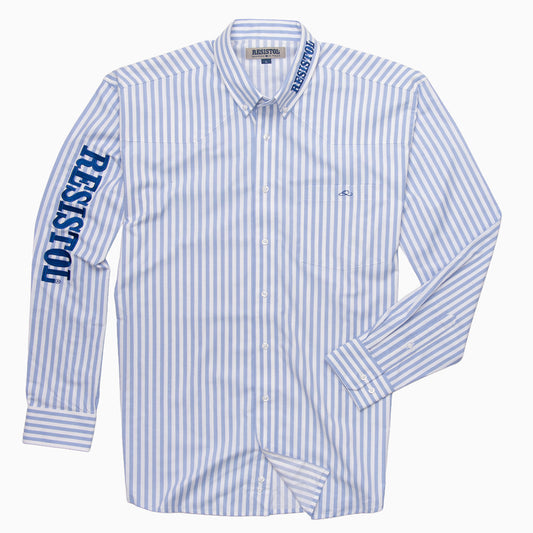 Resistol Marketing Shirt - Blue & White Stripe - Resistol Trusted