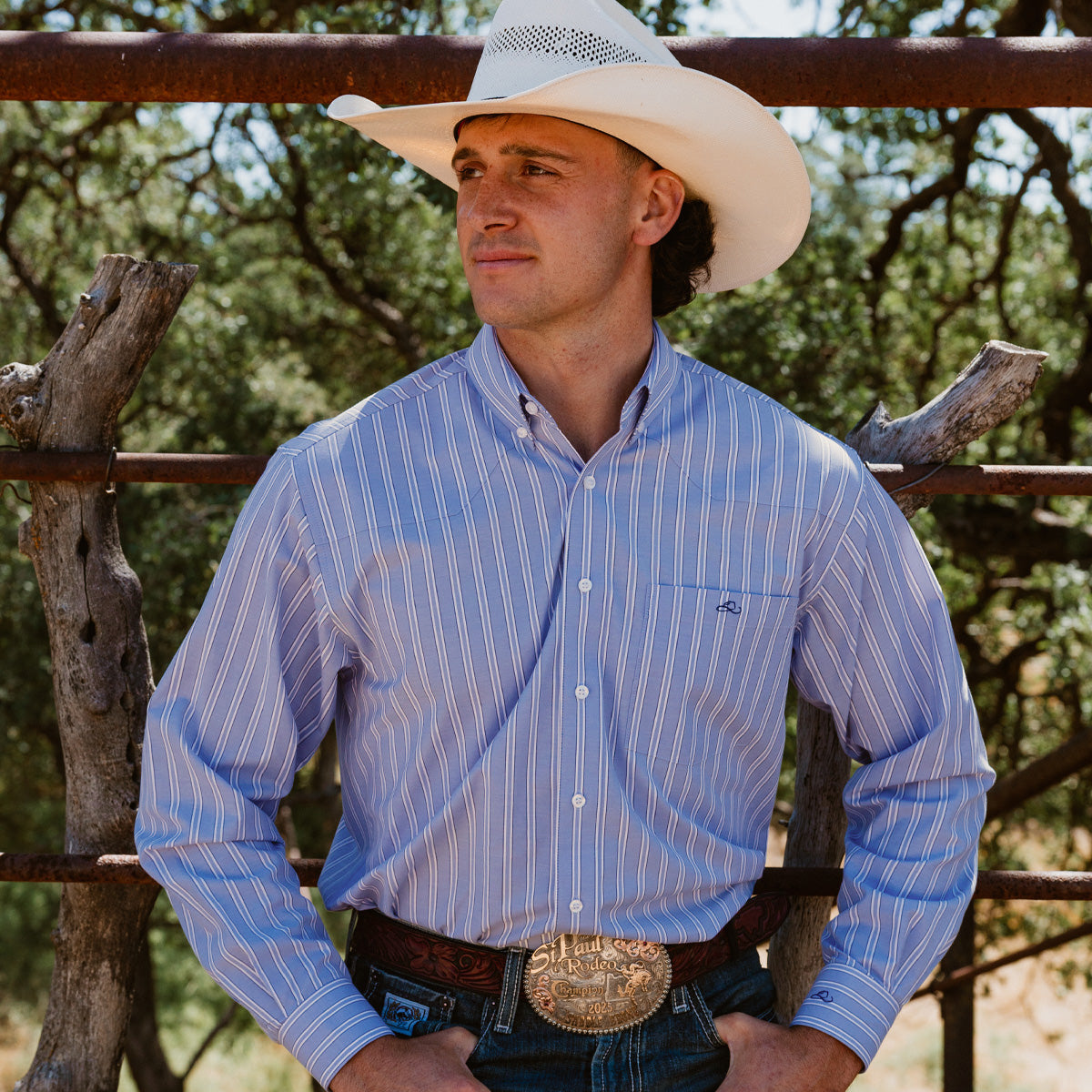 Resistol Dress Shirt - Blue - Resistol Great Value