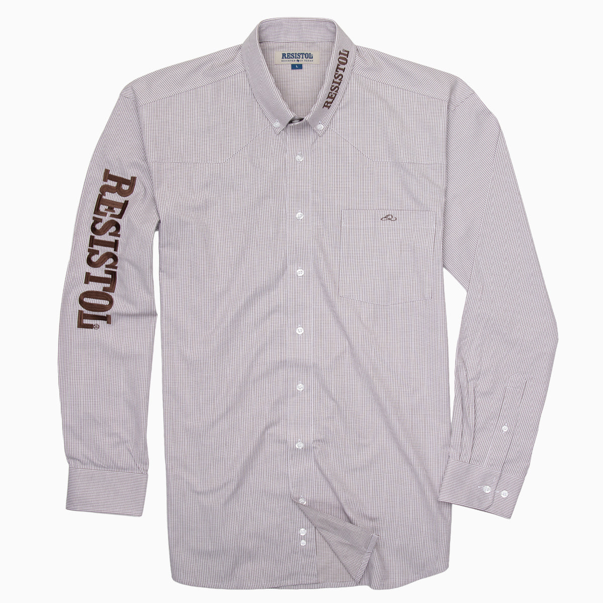 Resistol Marketing Shirt - Grey Pinstripe - Resistol Latest
