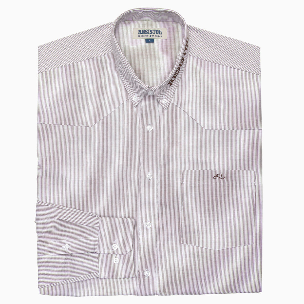 Resistol Marketing Shirt - Grey Pinstripe - Resistol Latest