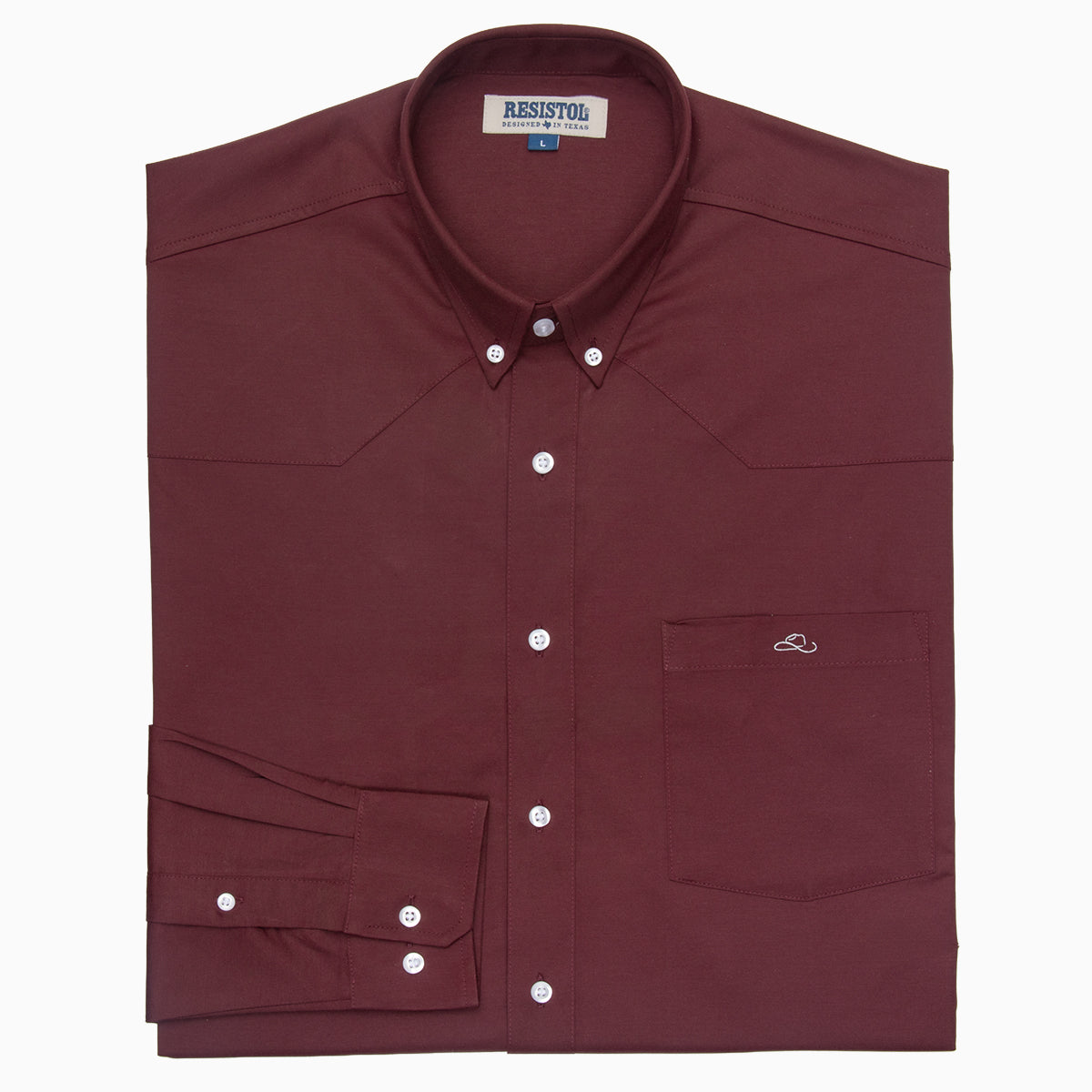 Resistol Dress Shirt - Wine - Resistol Deals