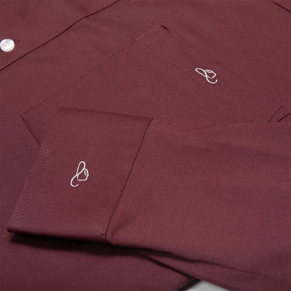 Resistol Dress Shirt - Wine - Resistol Deals