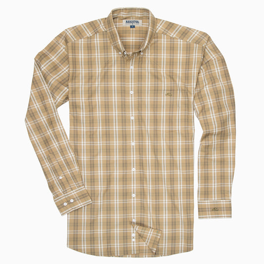 Resistol Dress Shirt - Light Brown Plaid - Resistol Recommended
