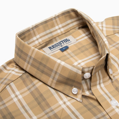 Resistol Dress Shirt - Light Brown Plaid - Resistol Recommended