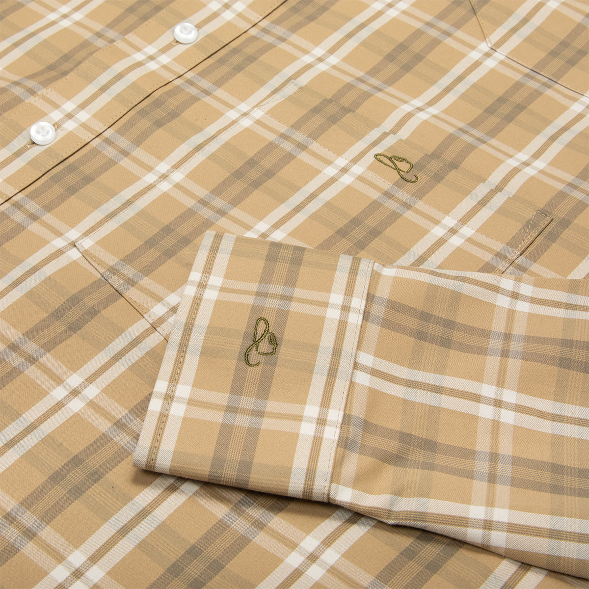 Resistol Dress Shirt - Light Brown Plaid - Resistol Recommended
