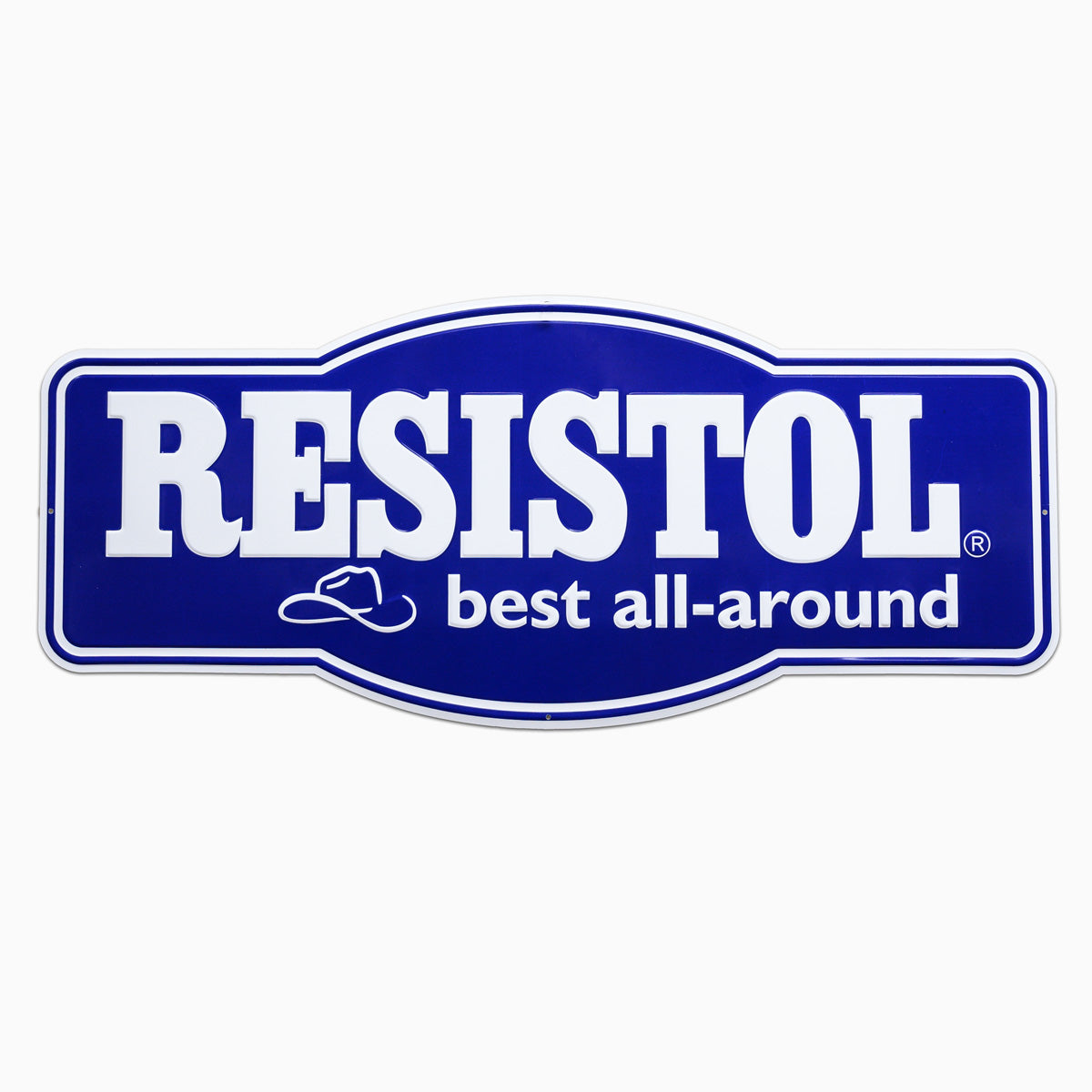 Embossed Resistol Metal Tacker Sign - Resistol Deals