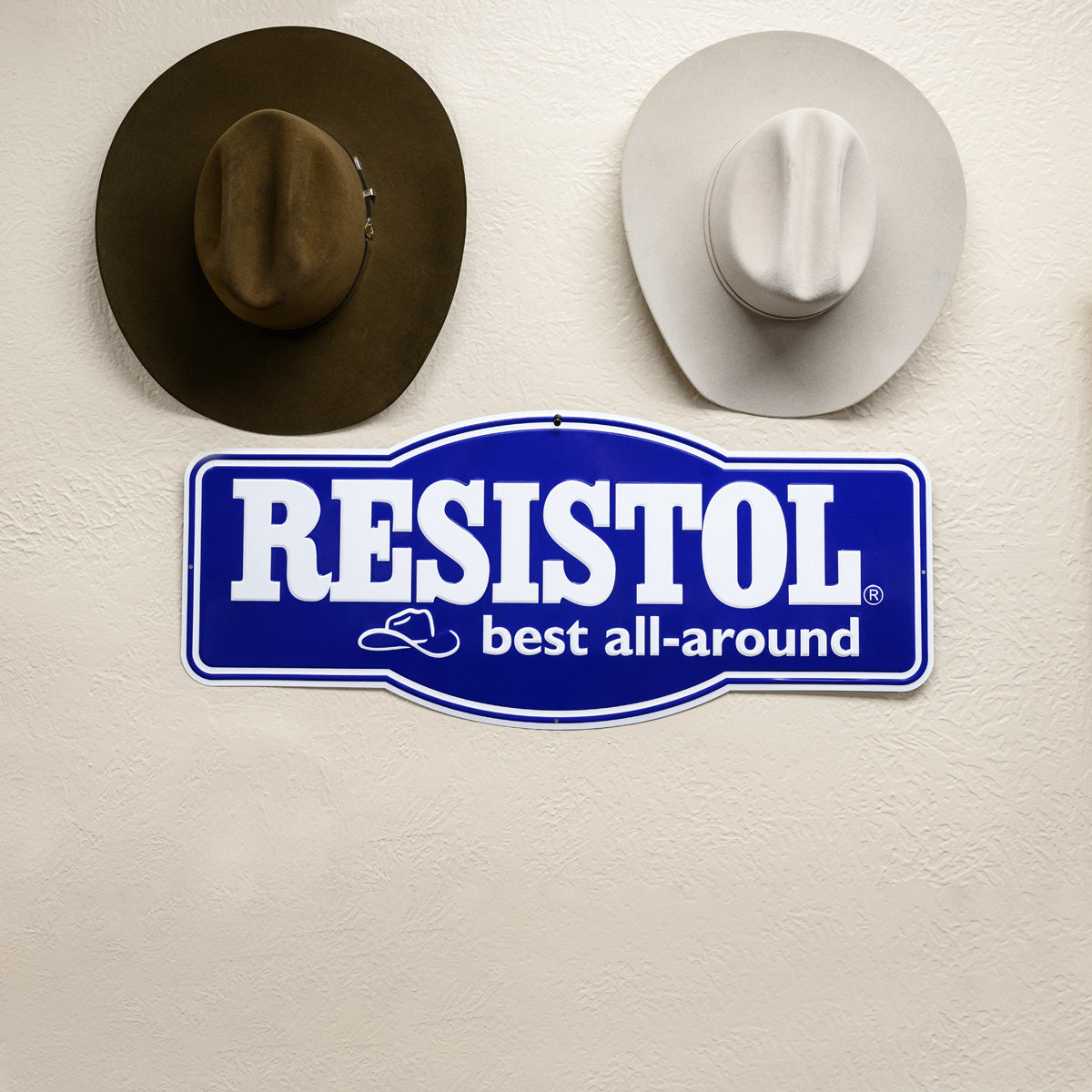 Embossed Resistol Metal Tacker Sign - Resistol Deals